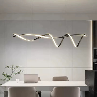 Creative Black Modern Led Chandeliers for Dining Room Kitchen Island Bar Room Decor Nordic Lamp Ceiling Chandelier Fixtures