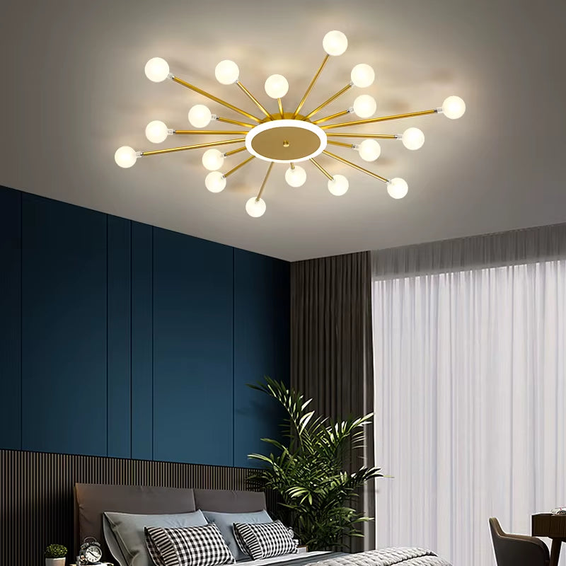 Modern Glass Ceiling Chandeliers Lighting Chandelier for Living Room Bedroom Kitchen Led Light Indoor Lamp Fixture Lights