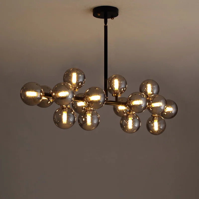 Holmesfield 16 - Light Dimmable Bubble Glass Sputnik Modern Linear Chandelier