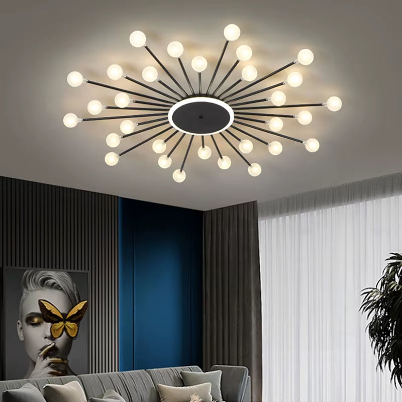 Modern Glass Ceiling Chandeliers Lighting Chandelier for Living Room Bedroom Kitchen Led Light Indoor Lamp Fixture Lights