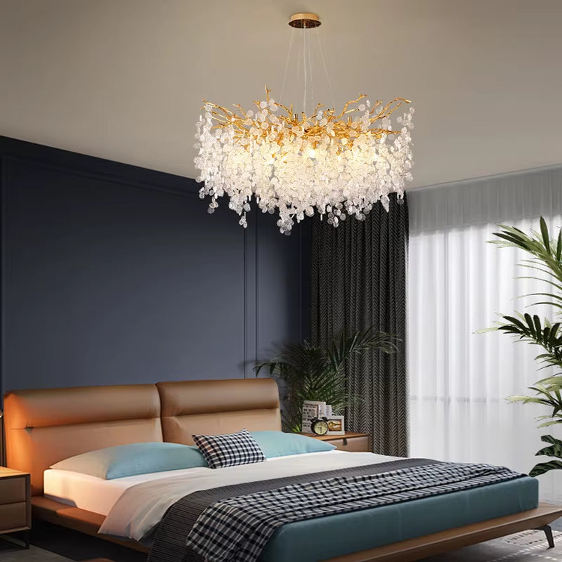 Scandinavian Living Room Crystal Light Bedroom Ceiling Chandelier Dining Room Ceiling Light Hotel Interior Lighting Chandeliers