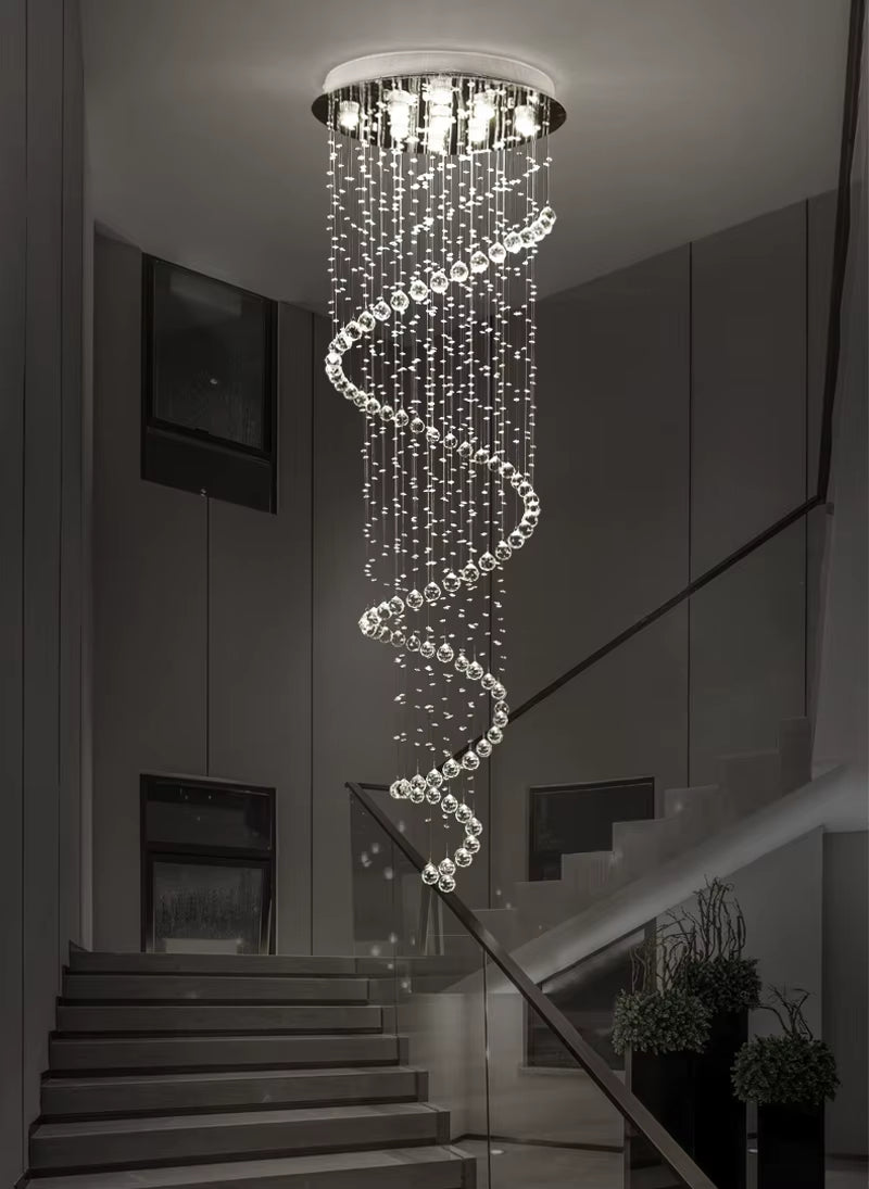 Modern Led Chandeliers Light Fixture for Staircase Stair Lights Luxury Hotel Villa Vanity Bedroom Hanging Lamp