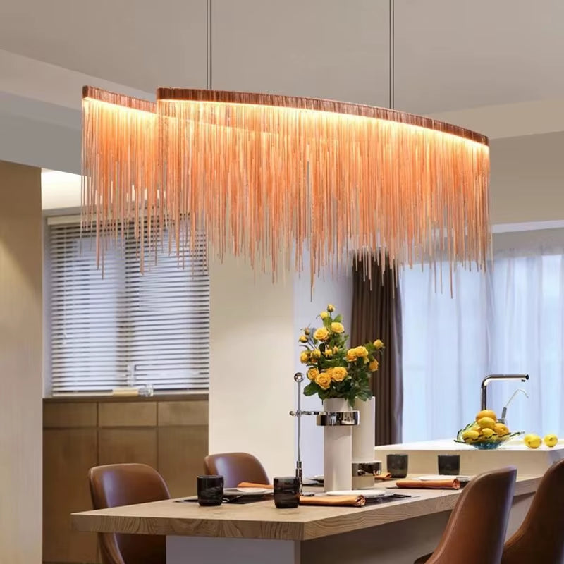 Tassel LED Chandelier Pendant Chandeliers for Living Room Bedroom Kitchen Nordic Loft Lustre Indoor Lighting Fixture Lights