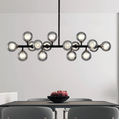 Holmesfield 16 - Light Dimmable Bubble Glass Sputnik Modern Linear Chandelier