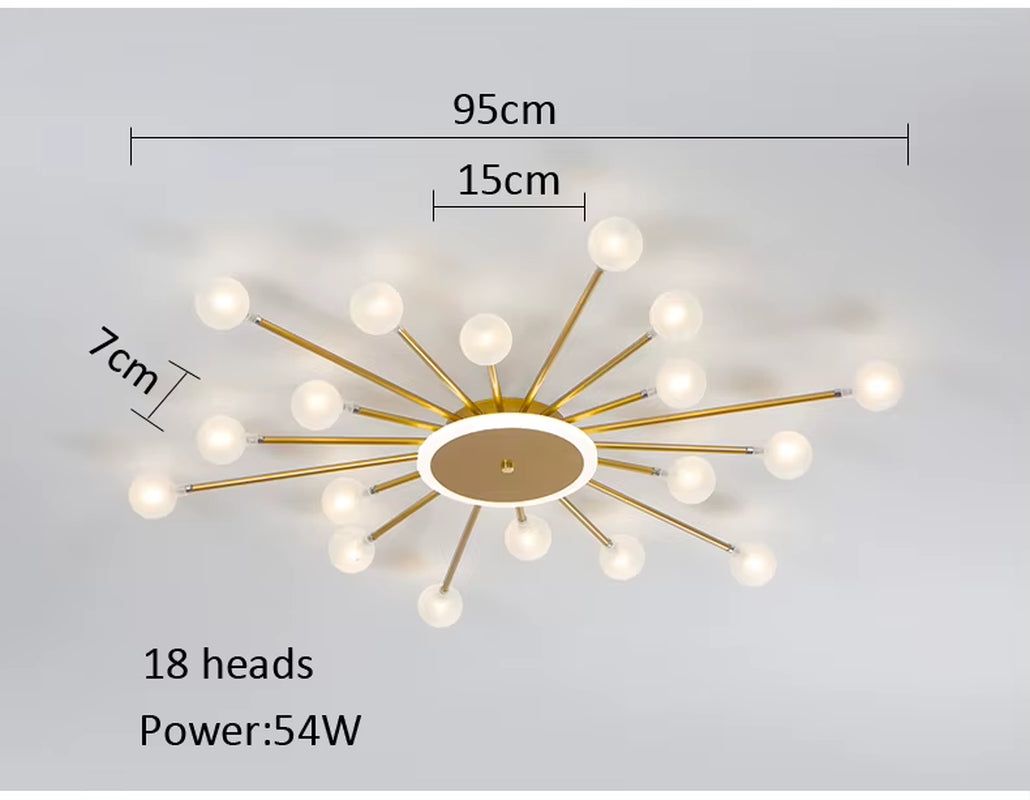 Modern Glass Ceiling Chandeliers Lighting Chandelier for Living Room Bedroom Kitchen Led Light Indoor Lamp Fixture Lights