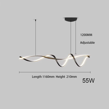 Creative Black Modern Led Chandeliers for Dining Room Kitchen Island Bar Room Decor Nordic Lamp Ceiling Chandelier Fixtures