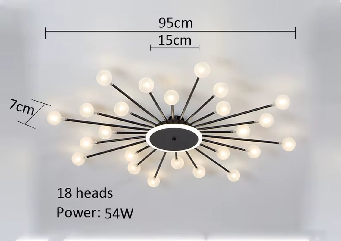 Modern Glass Ceiling Chandeliers Lighting Chandelier for Living Room Bedroom Kitchen Led Light Indoor Lamp Fixture Lights