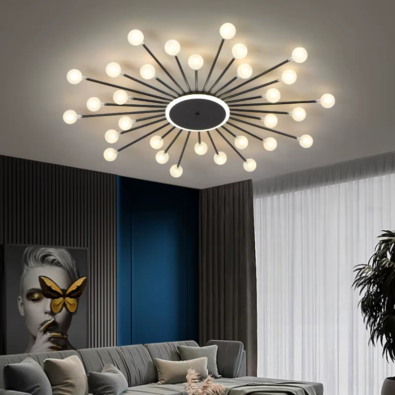 Modern Glass Ceiling Chandeliers Lighting Chandelier for Living Room Bedroom Kitchen Led Light Indoor Lamp Fixture Lights