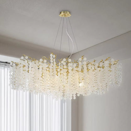 Modern Crystal Chandeliers Lucky Gold Money Tree Pendant Lamp for Dining Room Bedroom,Living Room Home Decoration