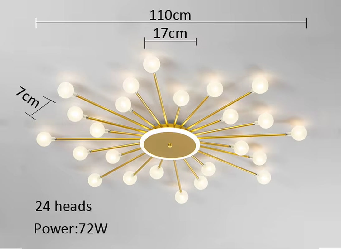 Modern Glass Ceiling Chandeliers Lighting Chandelier for Living Room Bedroom Kitchen Led Light Indoor Lamp Fixture Lights