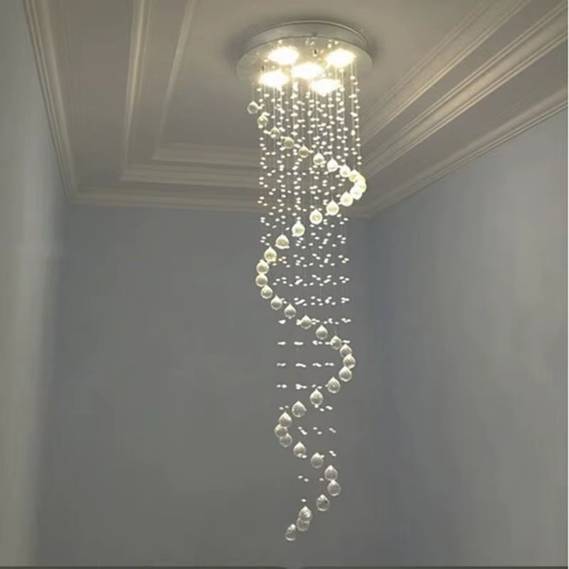 Modern Led Chandeliers Light Fixture for Staircase Stair Lights Luxury Hotel Villa Vanity Bedroom Hanging Lamp