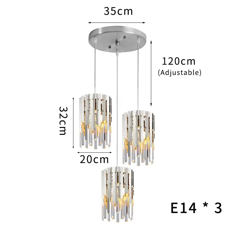 Small round Gold K9 Crystal Modern Led Chandelier for Living Room Kitchen Dining Room Bedroom Bedside Luxury Indoor Lighting