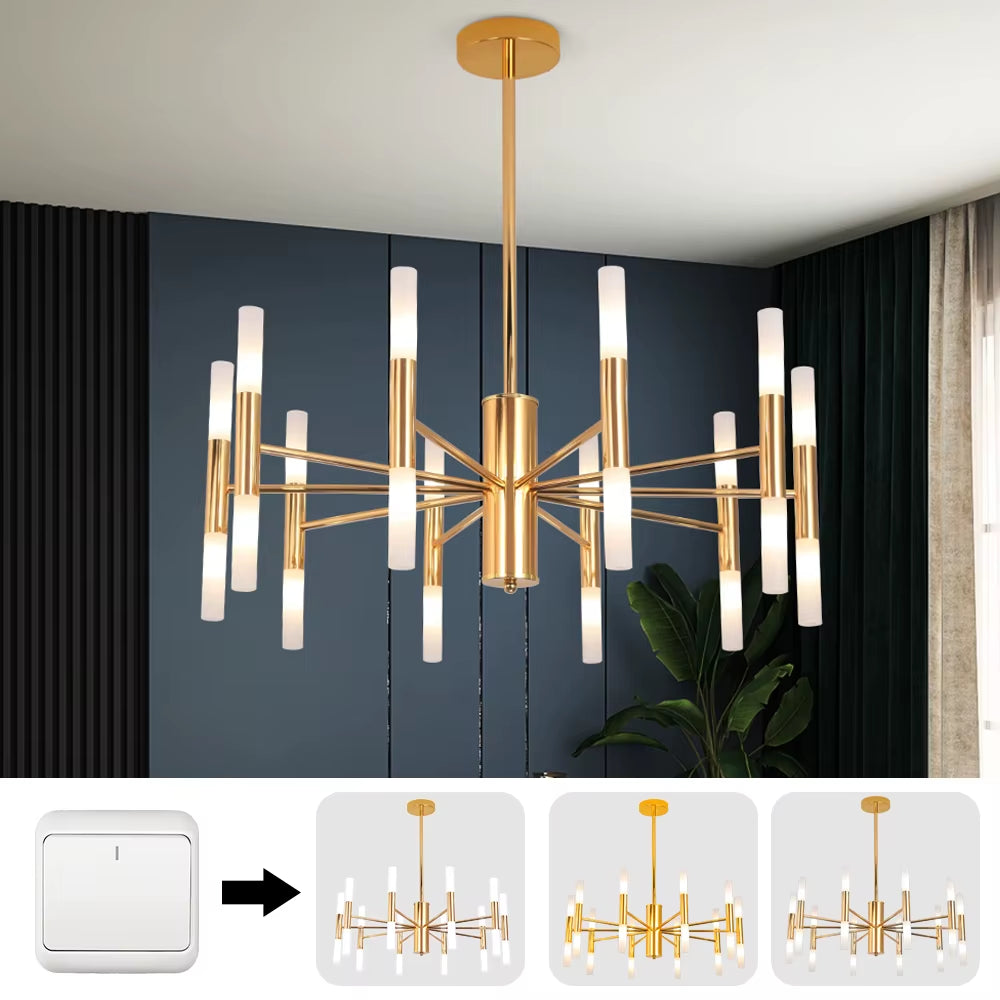 Modern Golden LED Chandelier Hotel Hall Chandeliers Living Room Ceiling Decorative Light Ceiling Light Indoor Lighting Fixtures