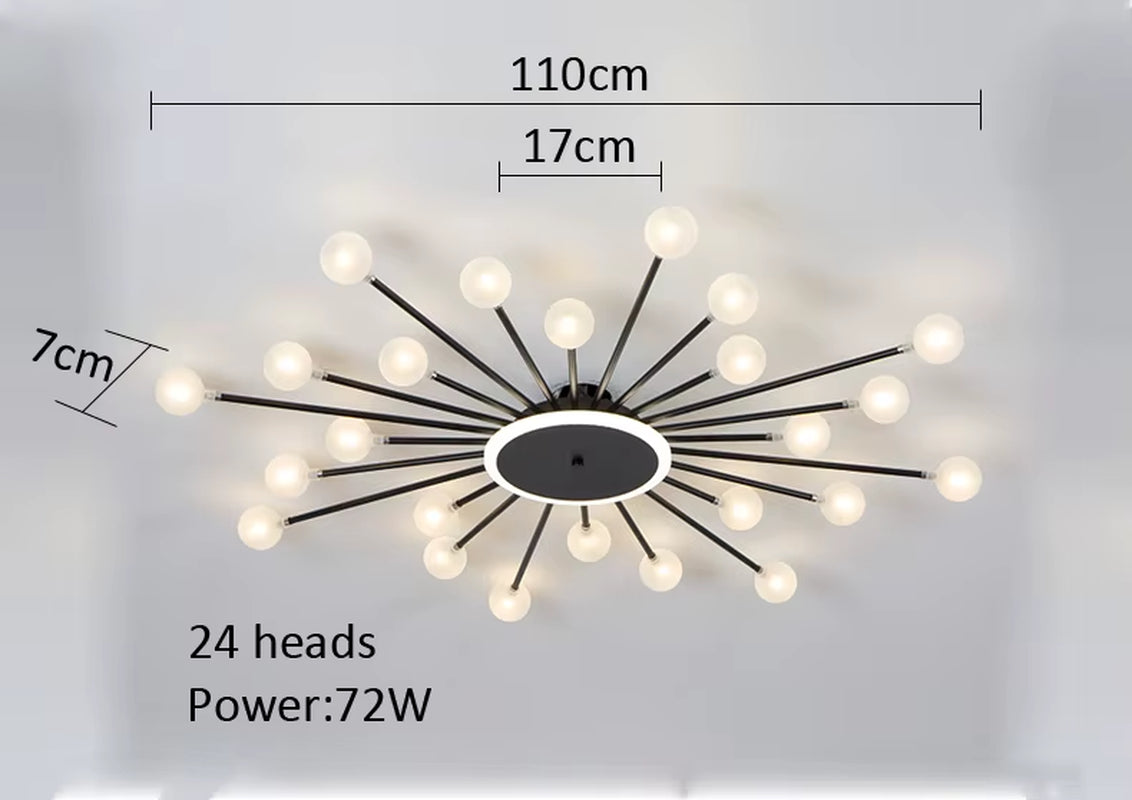 Modern Glass Ceiling Chandeliers Lighting Chandelier for Living Room Bedroom Kitchen Led Light Indoor Lamp Fixture Lights