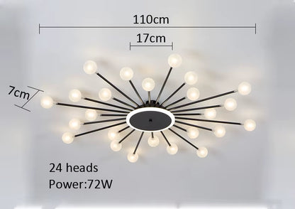 Modern Glass Ceiling Chandeliers Lighting Chandelier for Living Room Bedroom Kitchen Led Light Indoor Lamp Fixture Lights