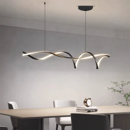 Creative Black Modern Led Chandeliers for Dining Room Kitchen Island Bar Room Decor Nordic Lamp Ceiling Chandelier Fixtures