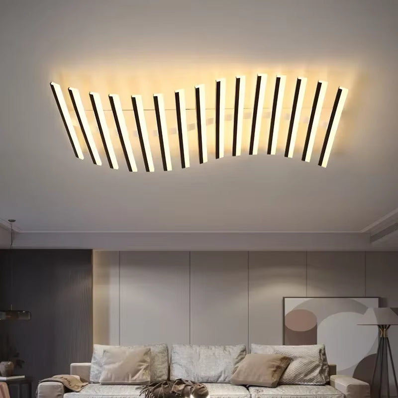 Nordic Art Line Acrylic Led Ceiling Chandelier Living Room Restaurants Kitchen Bar Pendant Lamps Modern Home Decoration Lighting