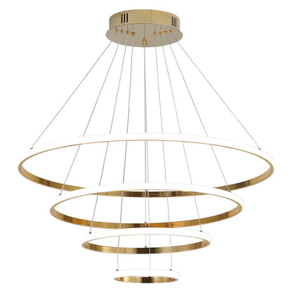 Modern LED Chandeliers for Living Room Bedroom Dining Room Chrome Plating Ring Creative Home Chandelier Light 2019 New