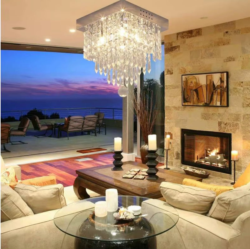 Crystal Chandeliers Lights Lighting Fixture Modern Lamps Chandelier for Ceiling Living Room Aisle Stair Hallway Lights Plafon